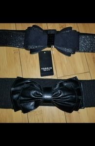 Torrid Black Bow Belt Set Size 3X